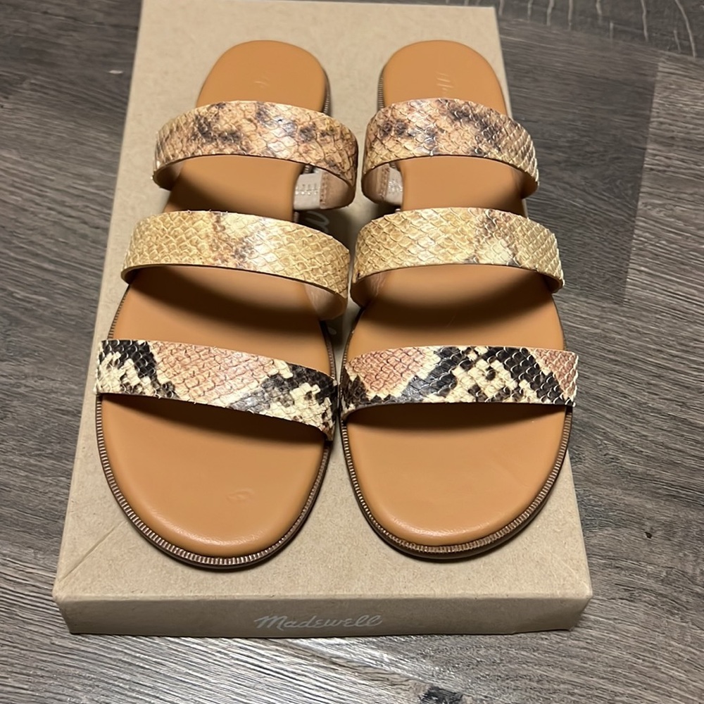 Madewell  The Ilana Colorblock Slide Sandal